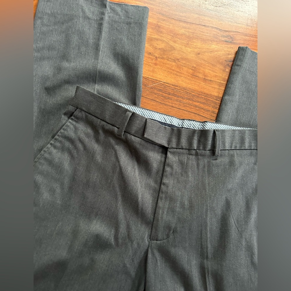 Gap men’s straight leg trousers charcoal grey work pants 33X32